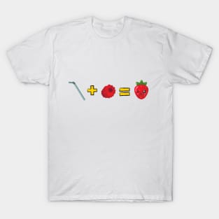 Straw Plus Berry Equals Strawberry T-Shirt